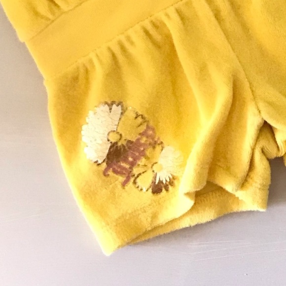 Couture Soft Yellow Terry Baby Romper - Picture 3 of 7